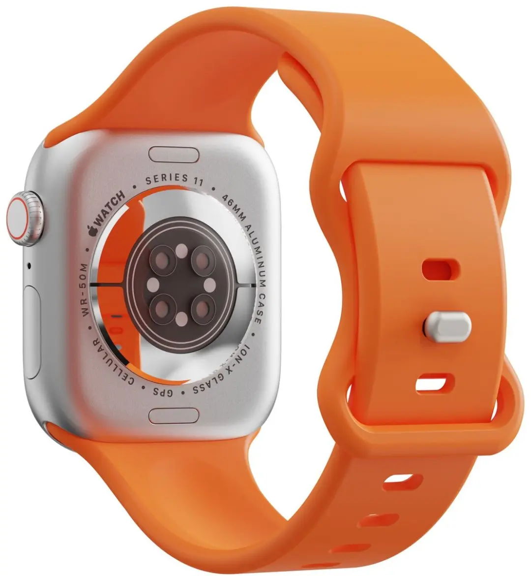 Selected SBG Siliconen Bandje Apple Watch 7 45mm - Oranje