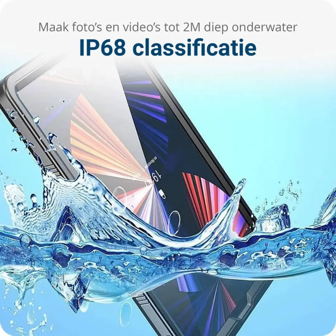 Selected Full Protect Cover iPad Pro 12.9 2021/2022 Hoes - IP68 Zwart