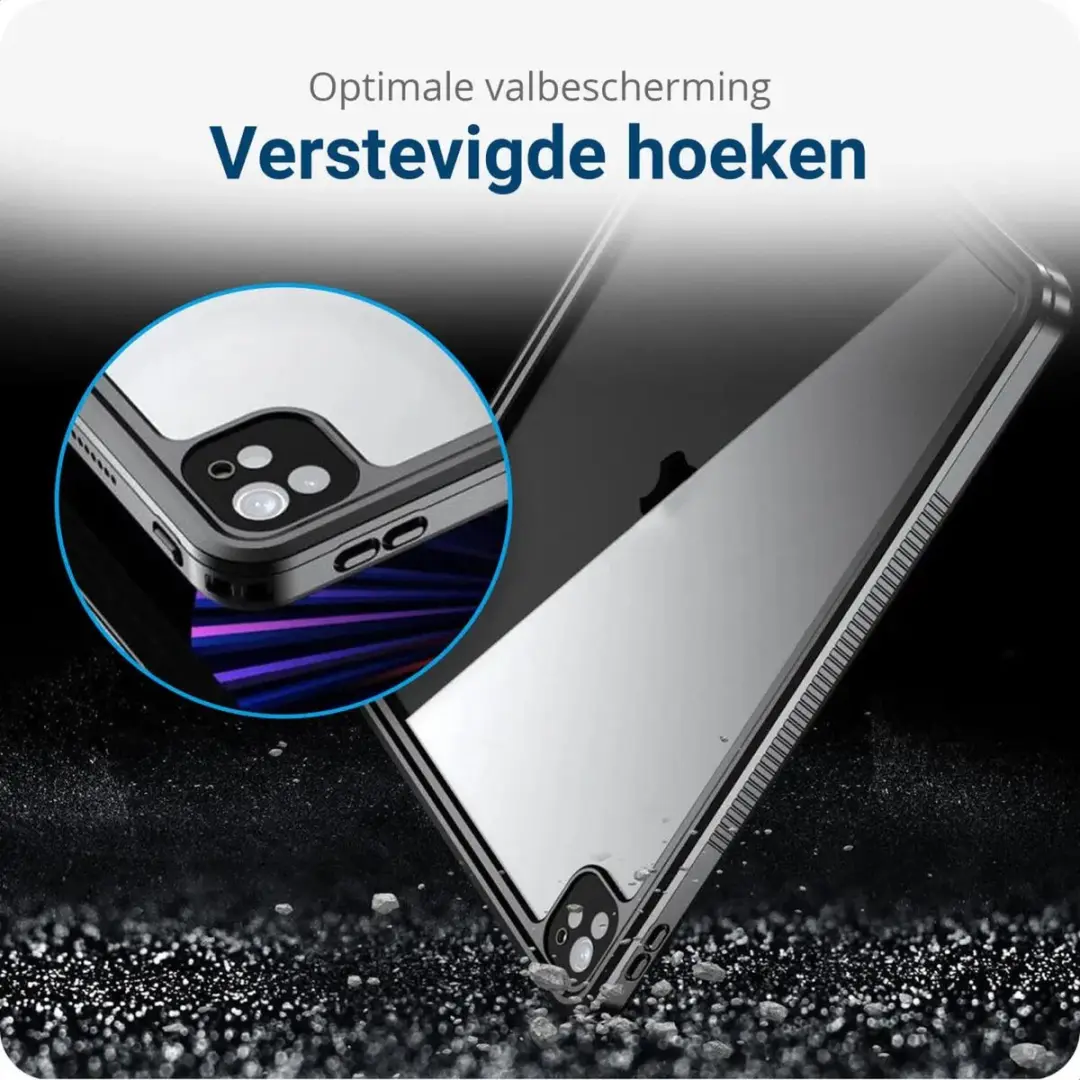 Selected Full Protect Cover iPad Pro 12.9 2021/2022 Hoes - IP68 Zwart