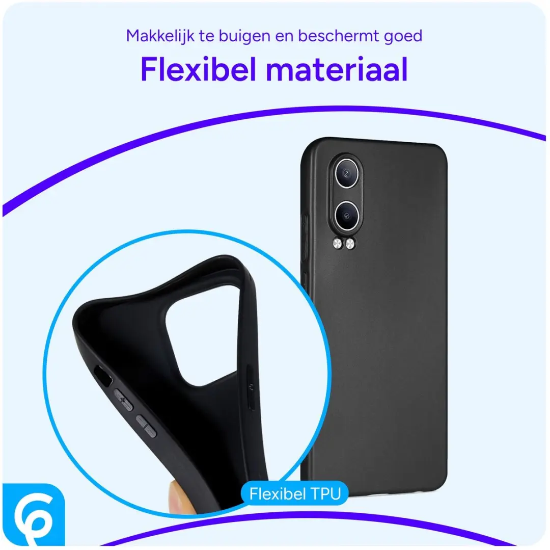 Selected Transparant TPU Hoesje OnePlus Nord CE 4 Lite - Zwart