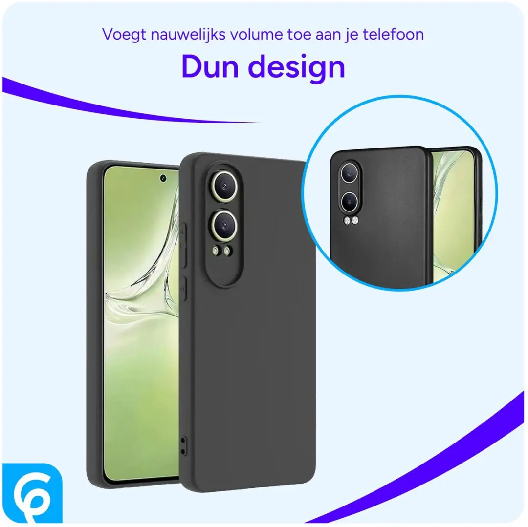 Selected Transparant TPU Hoesje OnePlus Nord CE 4 Lite - Zwart