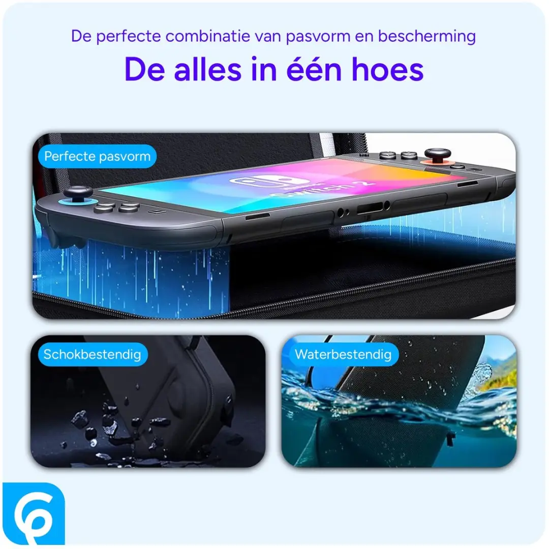 Selected by GSMpunt Nintendo Switch 2 Hoesje - 24 Gamecards & Accessoires - Zwart