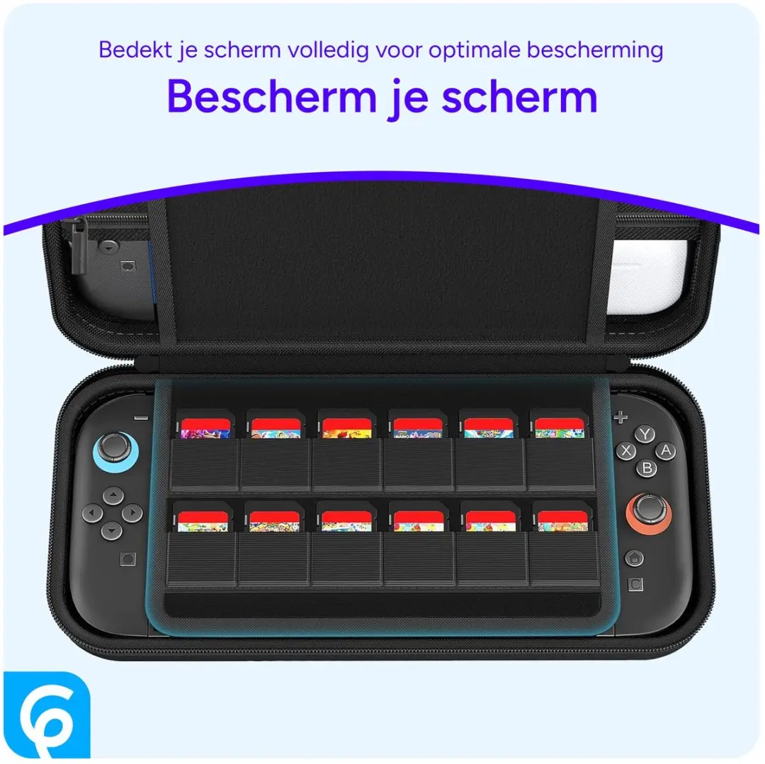 Selected by GSMpunt Nintendo Switch 2 Hoesje - 24 Gamecards & Accessoires - Zwart