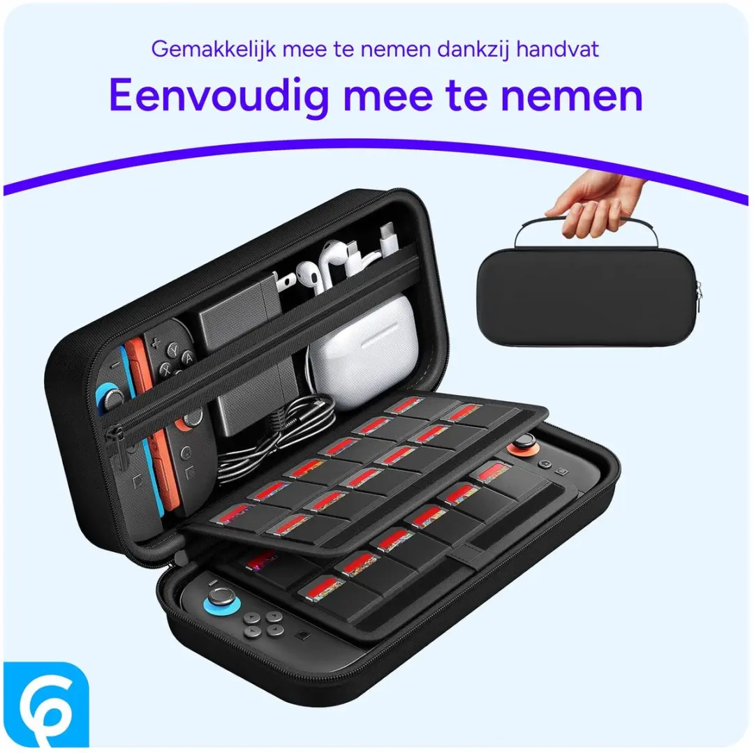 Selected by GSMpunt Nintendo Switch 2 Hoesje - 24 Gamecards & Accessoires - Zwart - afbeelding 6 van 6