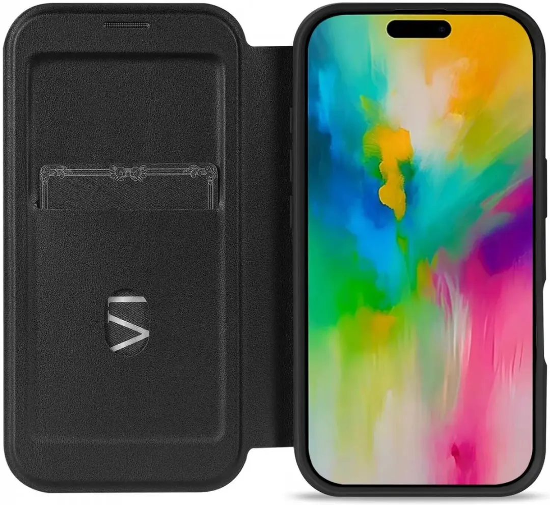 Selected Portemonnee Hoesje iPhone 16 Pro Max - MagSafe - 1 Pasje - Zwart/Transparant