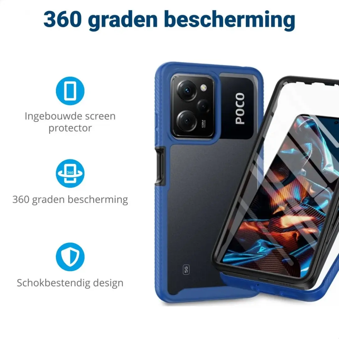 Selected by GSMpunt Xiaomi Redmi Note 12 Pro 5G/Poco X5 Pro Hoesje Blauw - afbeelding 6 van 6