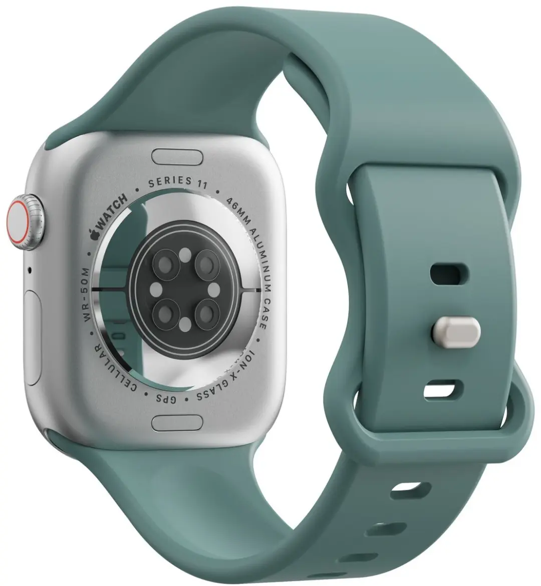 Selected SBG Siliconen Horlogeband Apple Watch 9 41mm - Cactus Groen