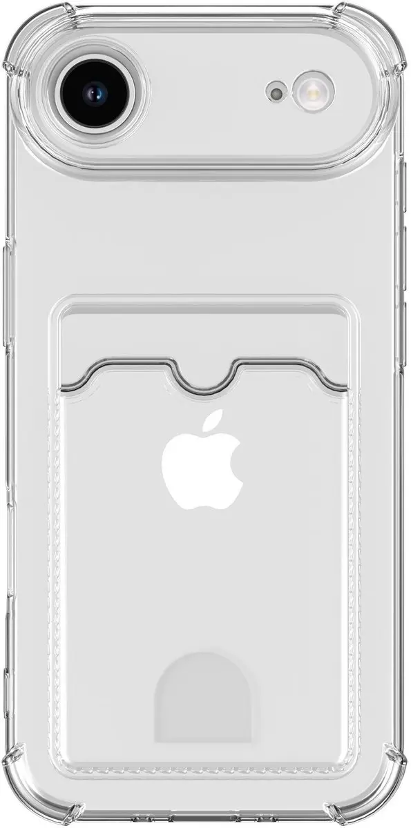 Selected Transparant iPhone Air Hoesje - Pasjeshouder Achterkant