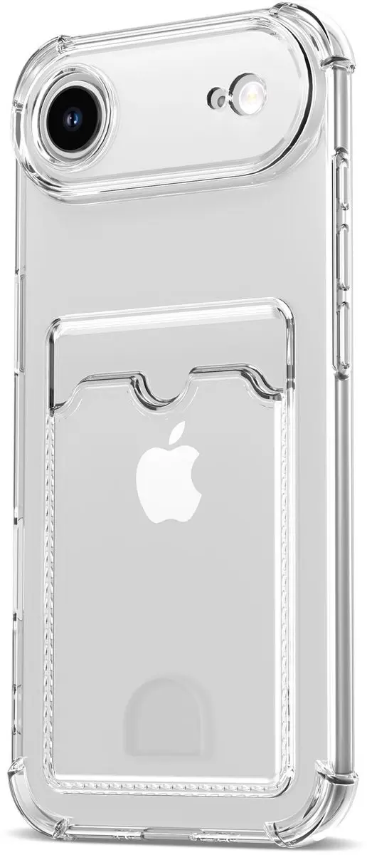 Selected Transparant iPhone Air Hoesje - Pasjeshouder Achterkant
