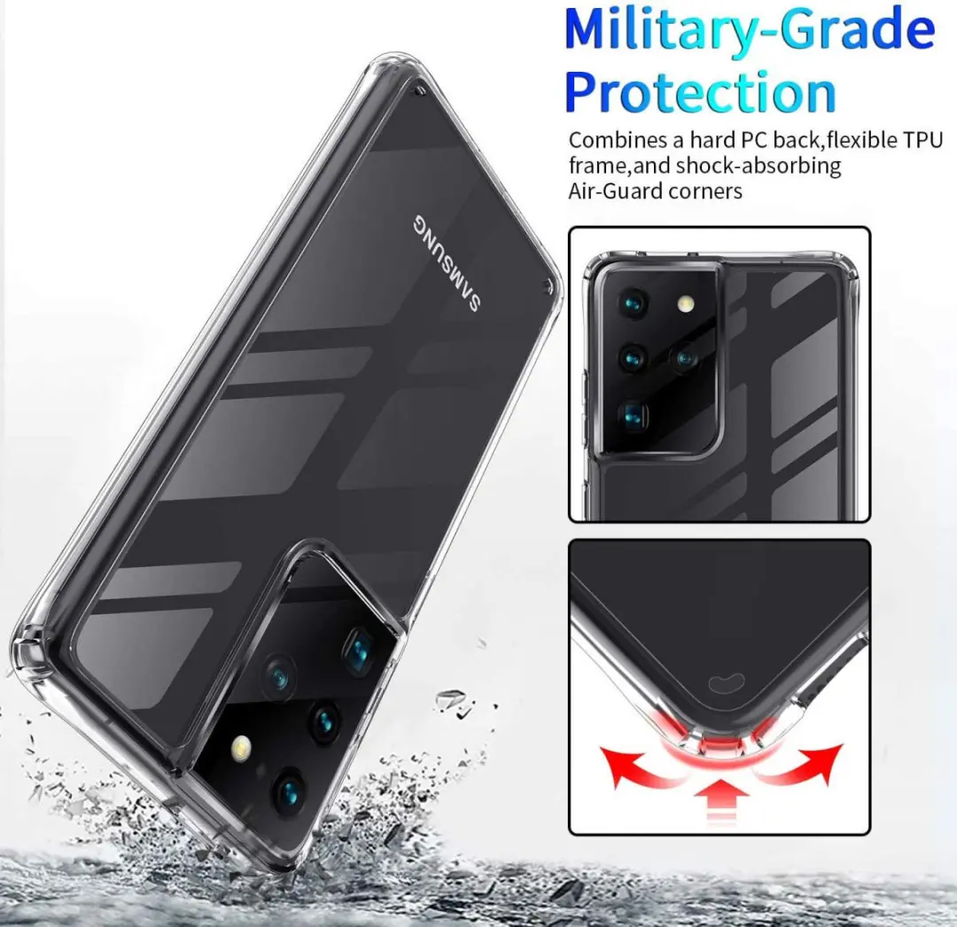 Selected Hoesje Armor Back Cover Transparant - Samsung Galaxy S21 Ultra