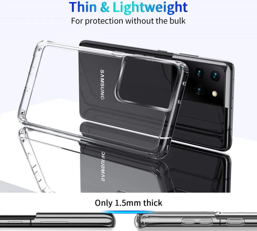 Selected Hoesje Armor Back Cover Transparant - Samsung Galaxy S21 Ultra