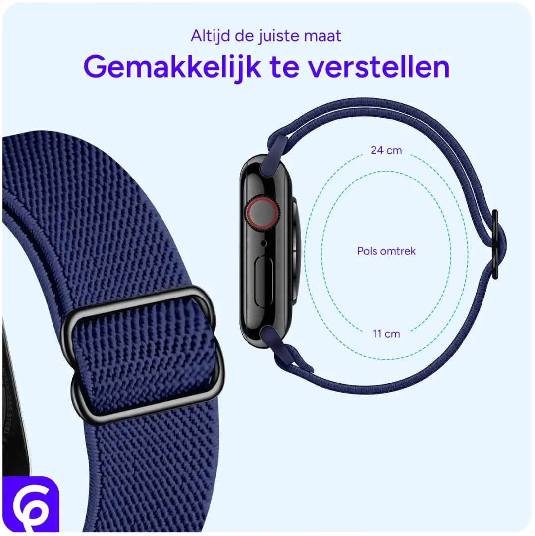 Selected SBG Nylon Horlogebandje Apple Watch - Navy Blauw