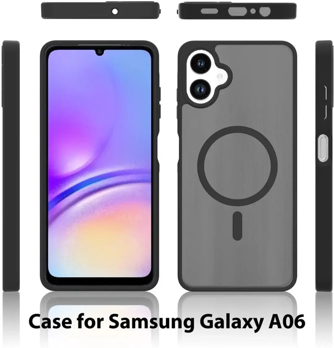 Selected Hoesje Samsung Galaxy A06 MagSafe - Matte Zwart