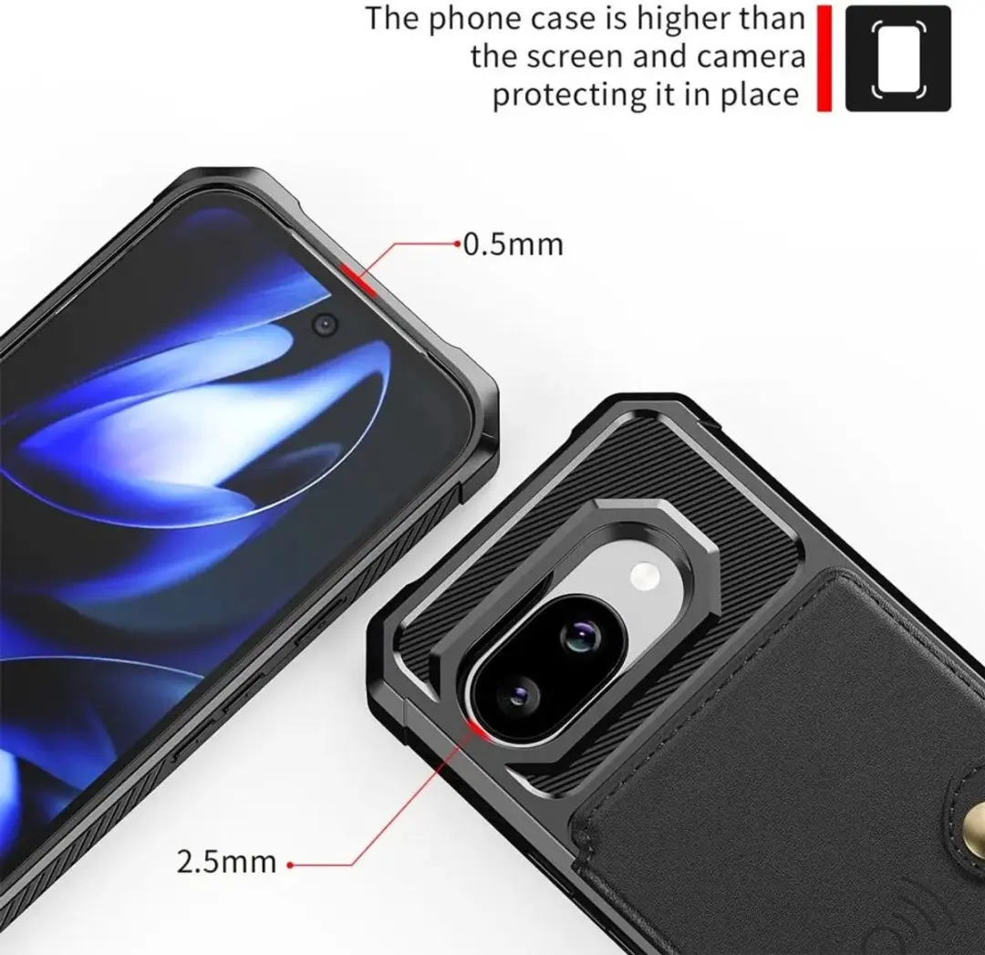 Selected Portemonnee Hoesje Google Pixel 10a - 4 Pasjes - Zwart - afbeelding 6 van 6