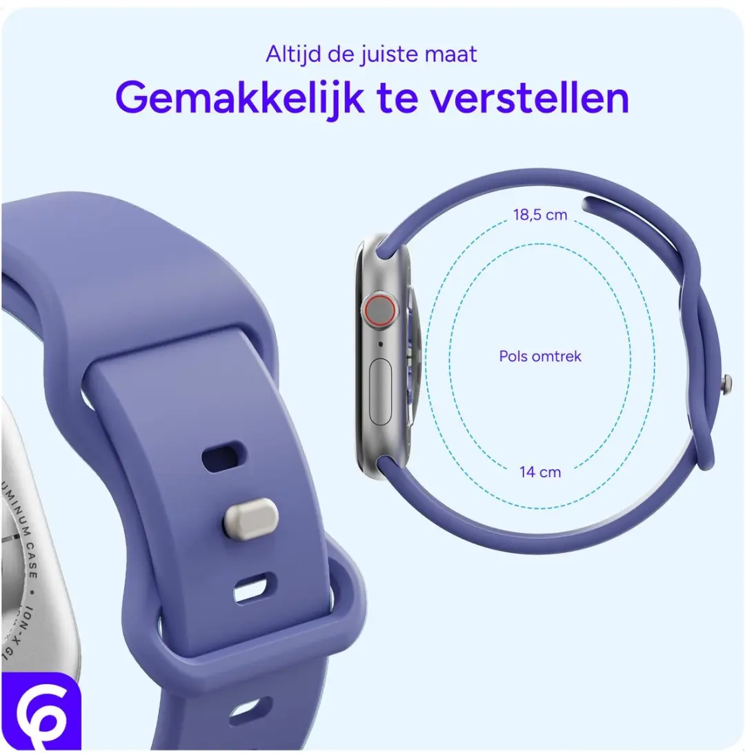 Selected SBG Siliconen Bandje Apple Watch Series 10 42mm - Paars