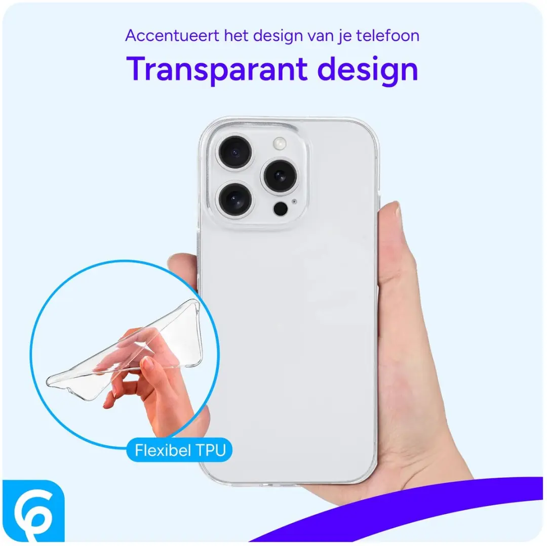 Selected by GSMpunt Transparant TPU Hoesje iPhone 16 Pro