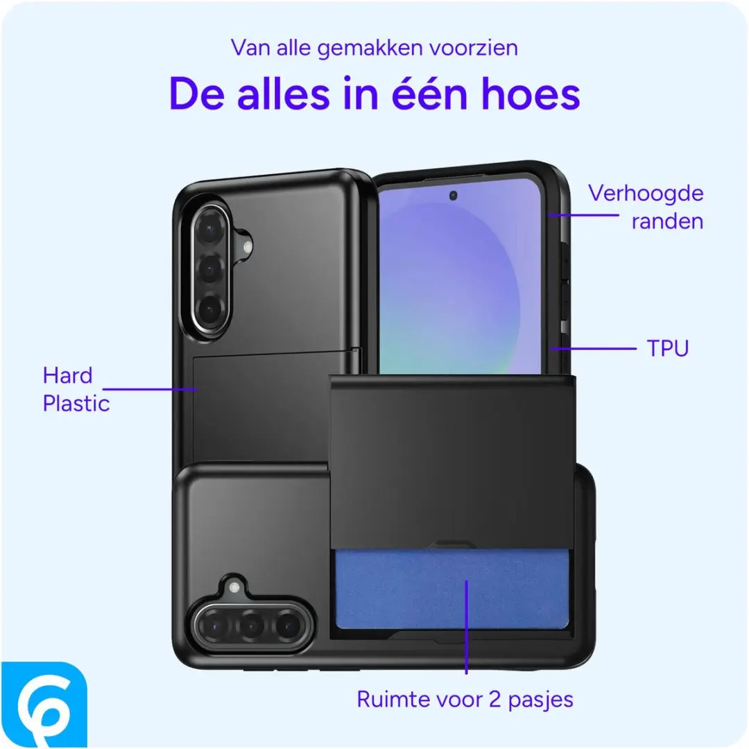 Selected Hoesje Samsung Galaxy A56 Kaarthouder - 2 Pasjes Zwart