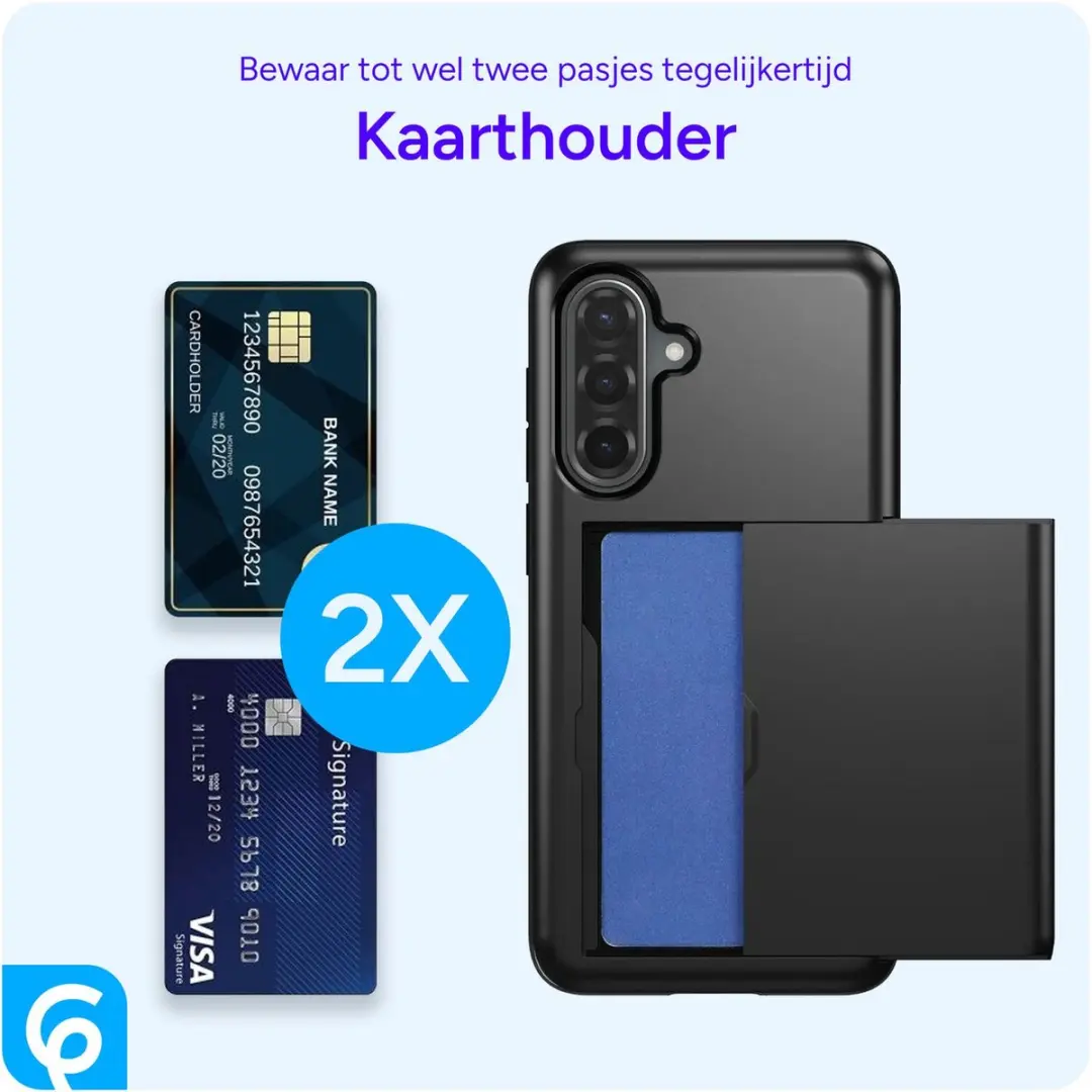 Selected Hoesje Samsung Galaxy A56 Kaarthouder - 2 Pasjes Zwart