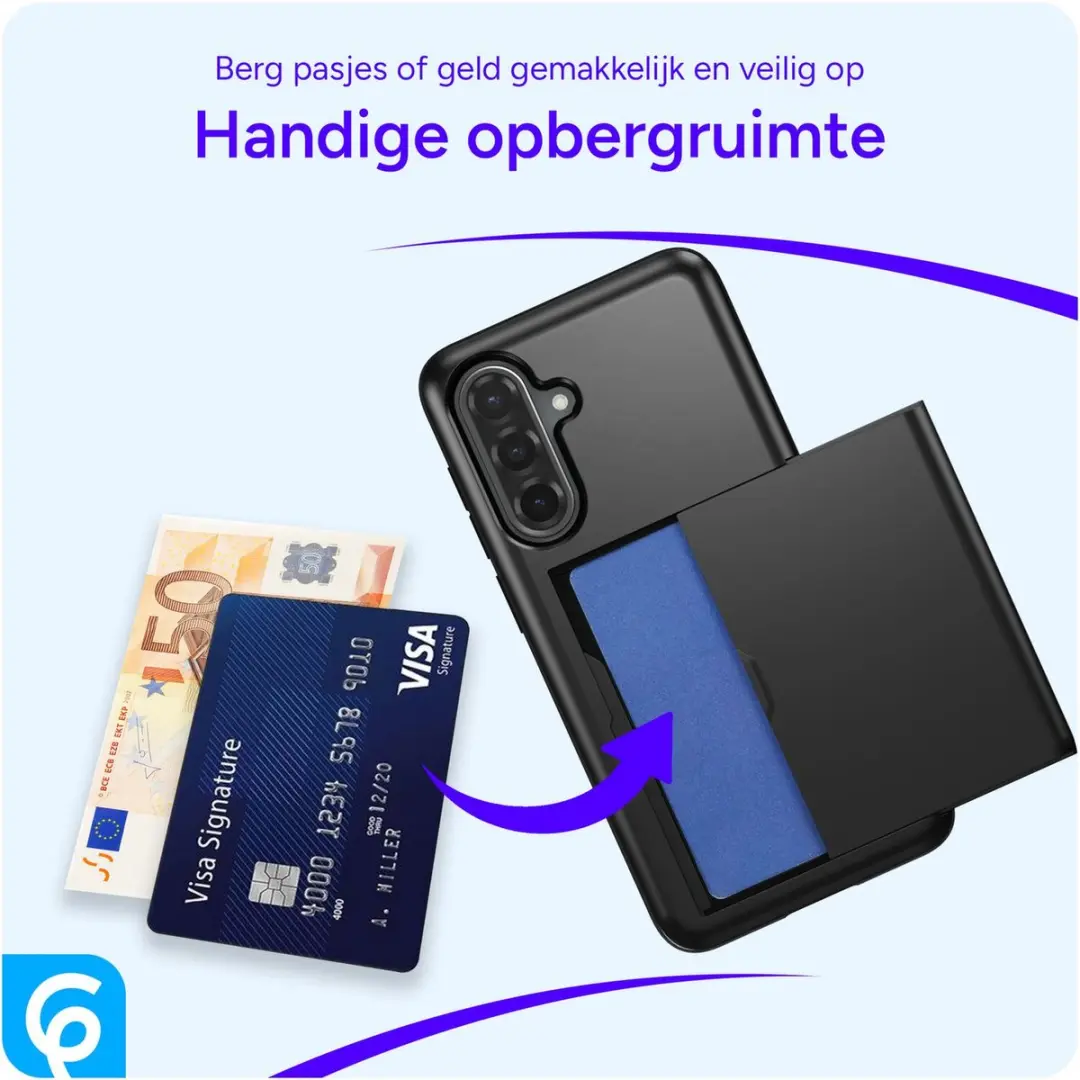 Selected Hoesje Samsung Galaxy A56 Kaarthouder - 2 Pasjes Zwart