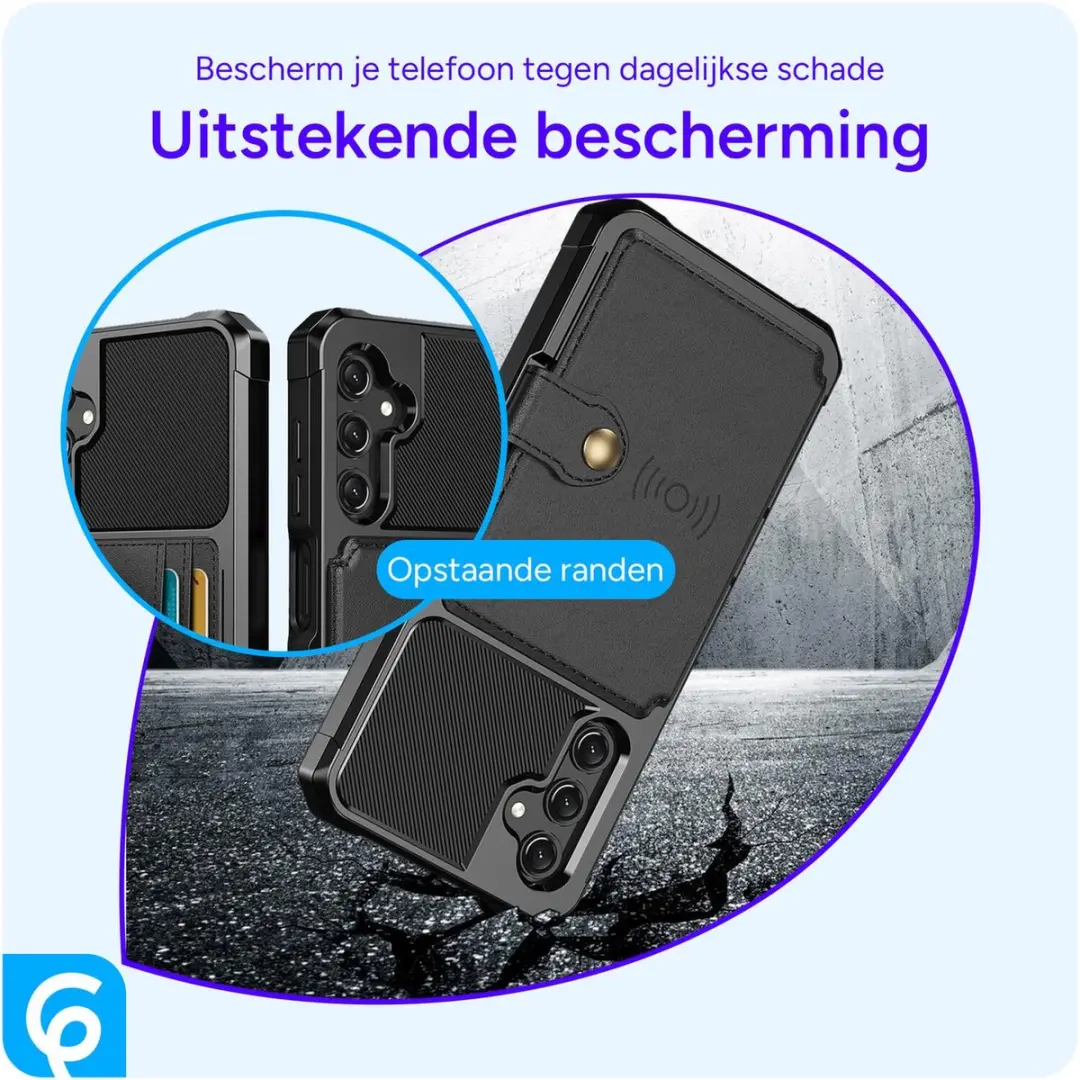 Selected Portemonnee Hoesje Samsung Galaxy A17 - 4 Pasjes - Zwart