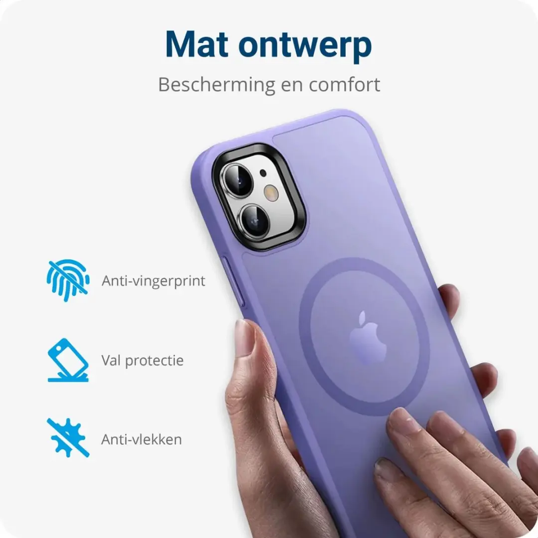 Selected by GSMpunt.nl iPhone 12/12 Pro Hoesje - MagSafe - Paars - Matte Bescherming