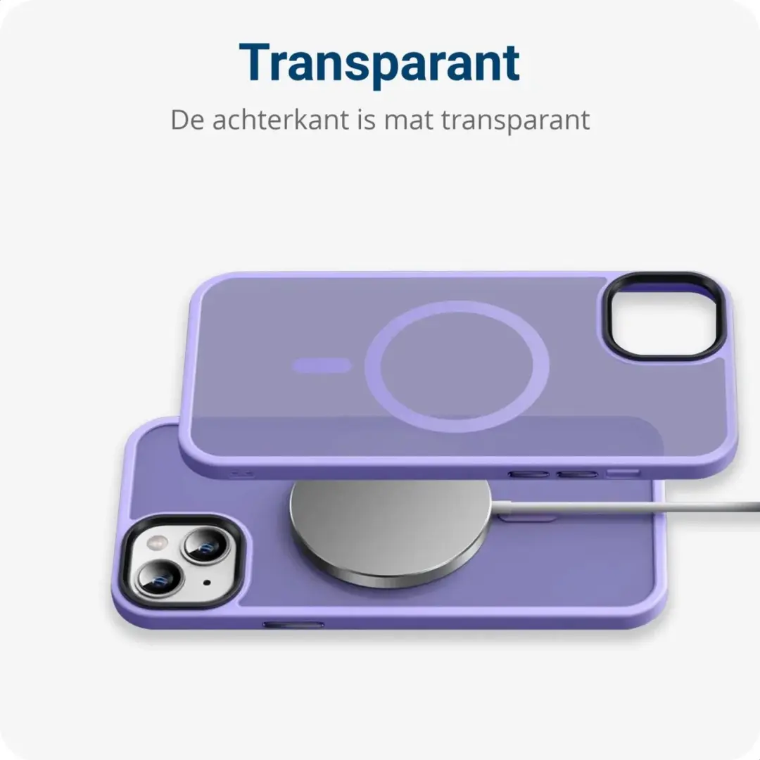 Selected by GSMpunt.nl iPhone 12/12 Pro Hoesje - MagSafe - Paars - Matte Bescherming