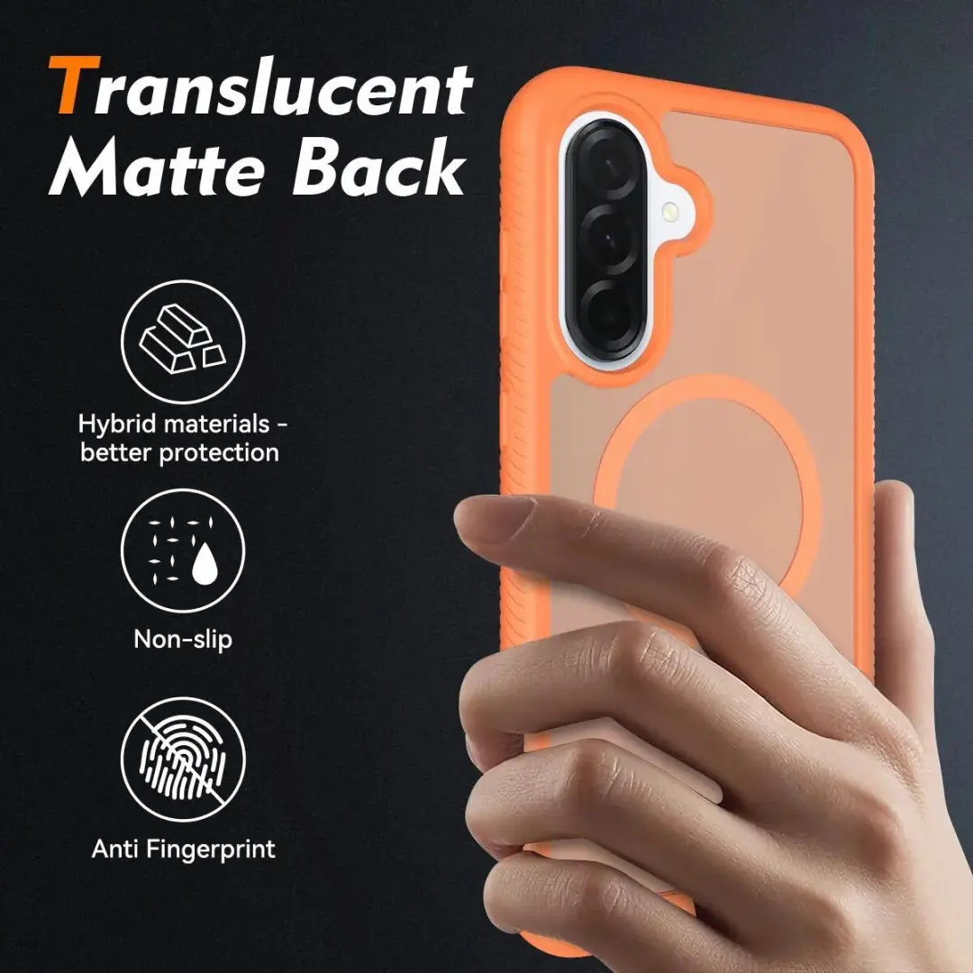 Selected Hoesje Samsung Galaxy A36/A37/A56 Matte Oranje - MagSafe