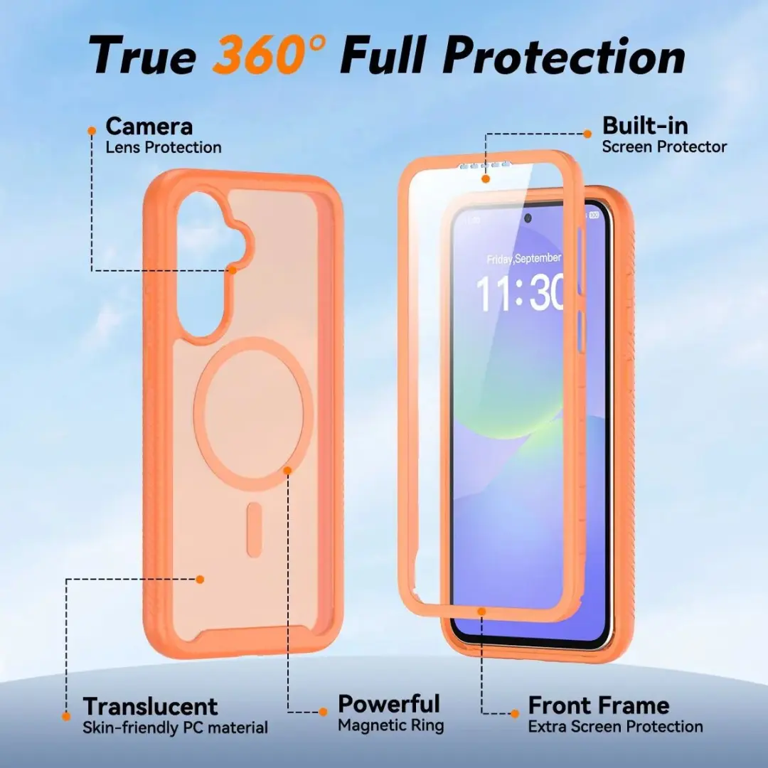 Selected Hoesje Samsung Galaxy A36/A37/A56 Matte Oranje - MagSafe