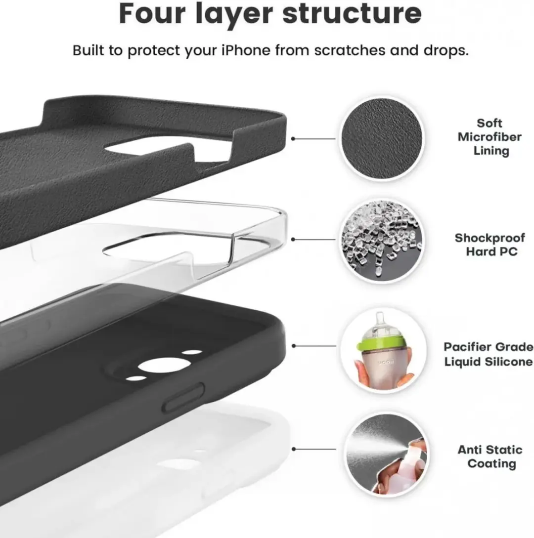 Selected by GSMpunt.nl iPhone 15 Pro Hoesje - Zwart Siliconen