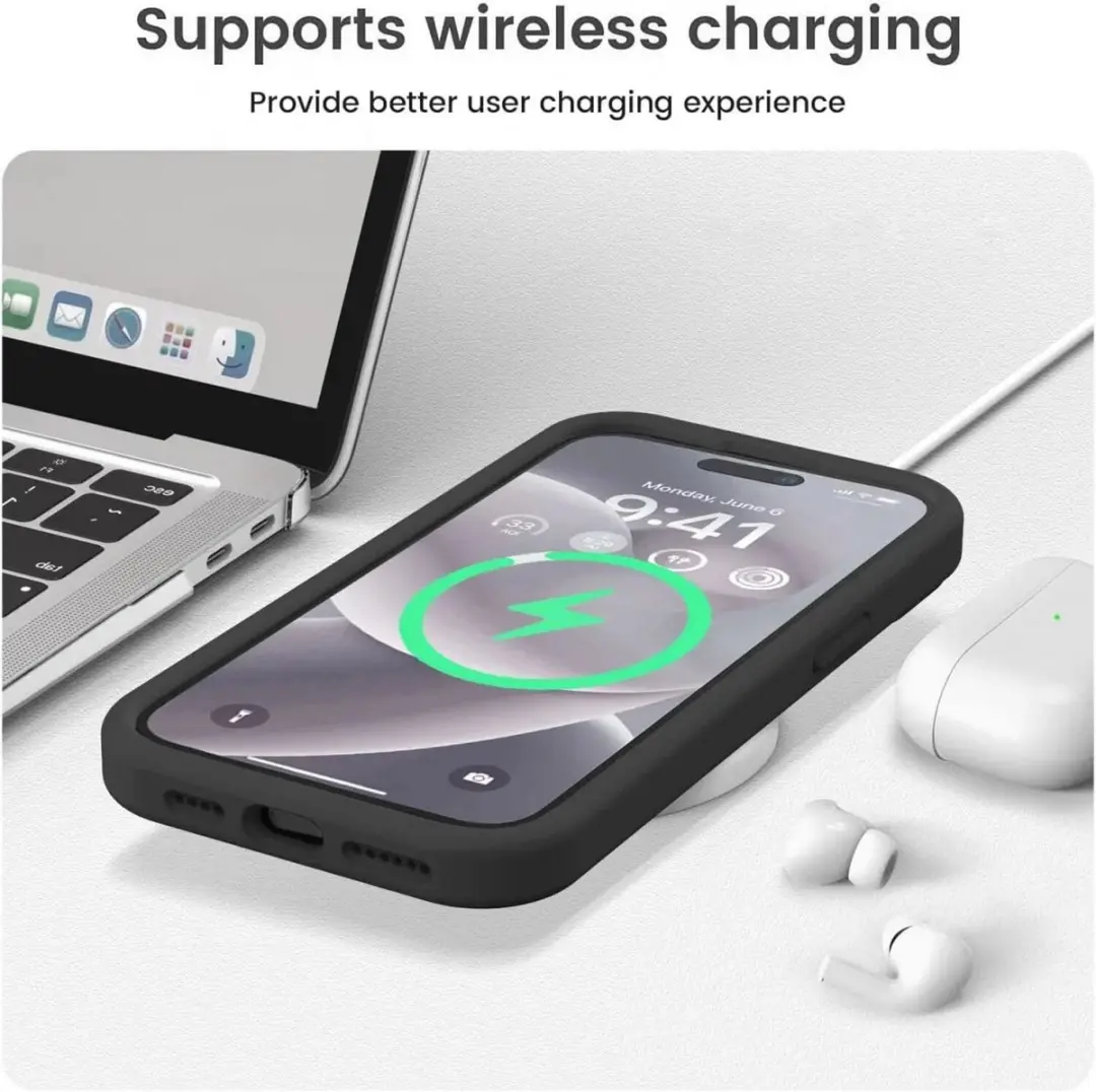 Selected by GSMpunt.nl iPhone 15 Pro Hoesje - Zwart Siliconen