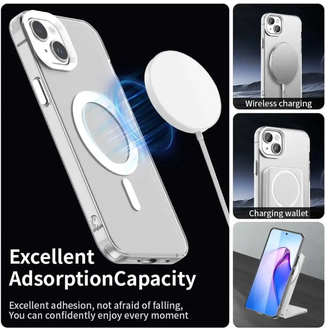 Selected MagSafe Backcover iPhone 13/14 - Wit & Transparant