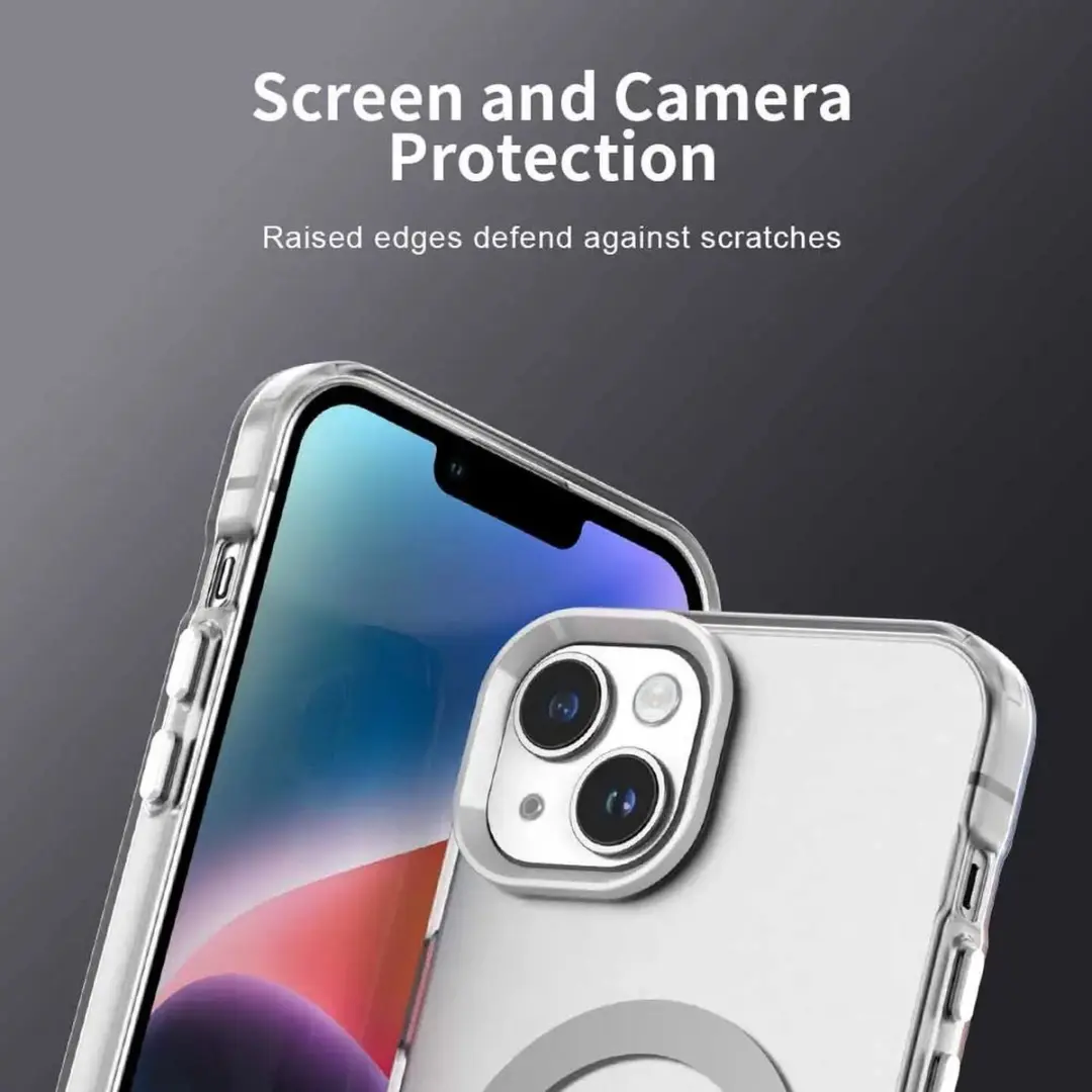 Selected MagSafe Backcover iPhone 13/14 - Wit & Transparant