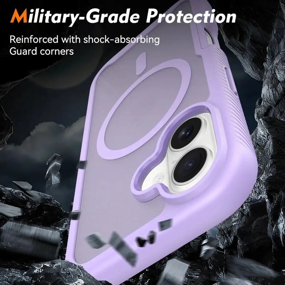 Selected by GSMpunt.nl iPhone 16 Hoesje Matte Paars - MagSafe