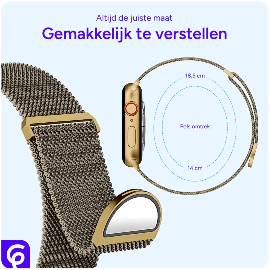 Selected SBG Milanees Horlogebandje Apple Watch - 38-42mm - Goud - afbeelding 6 van 6