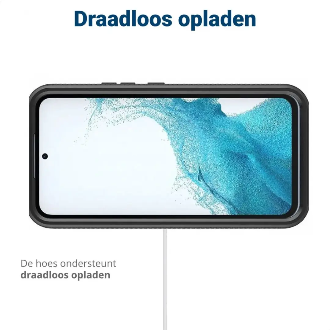 Selected by GSMpunt Samsung Galaxy A34 Hoesje Blauw - Full Protect