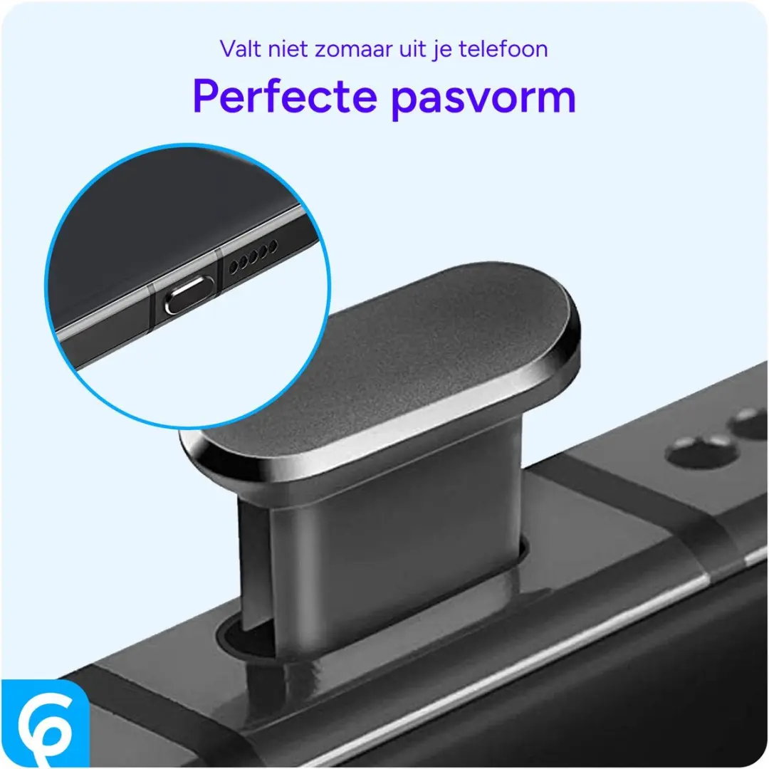 Selected USB-C Stofdichte Plug - 2 Stuks - Zwart - afbeelding 6 van 6
