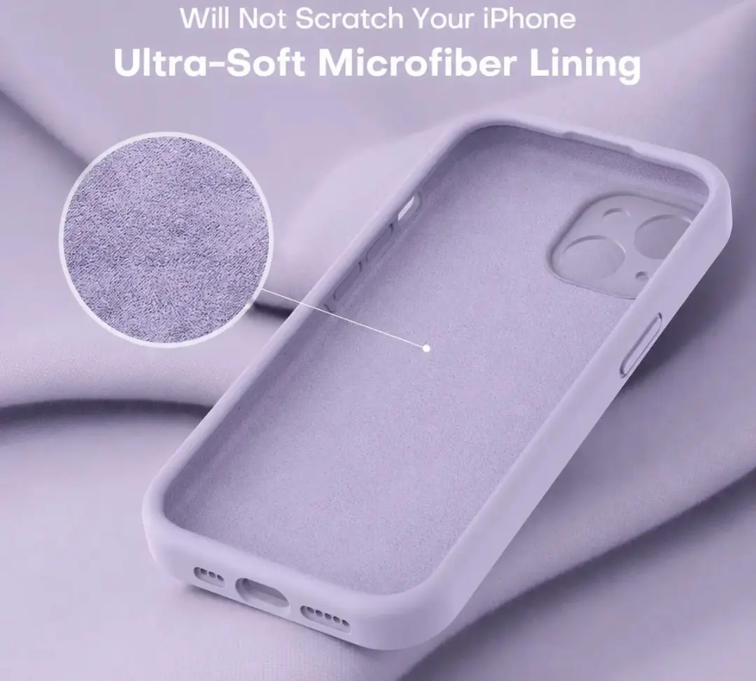 Selected Hoesje iPhone 15 Siliconen Lila - Dun