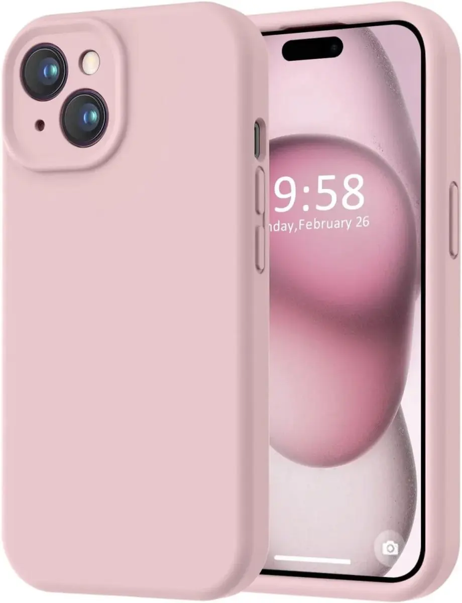 Selected Hoesje iPhone 15 Siliconen Lila