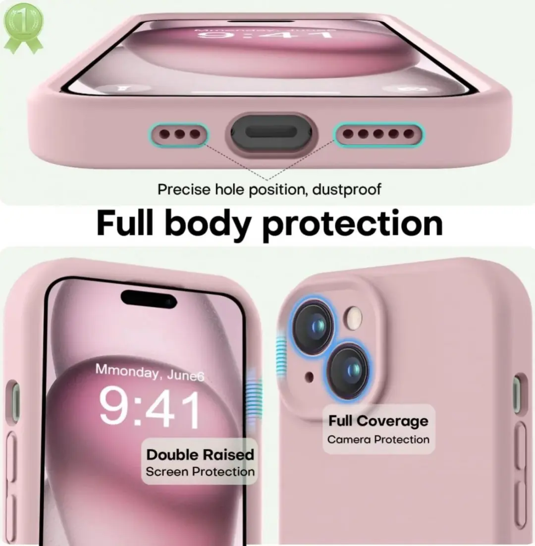 Selected Hoesje iPhone 15 Siliconen Lila - Dun - afbeelding 6 van 6