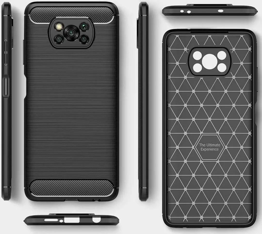Selected TPU Hoesje Xiaomi Poco X3 - Carbon - Zwart