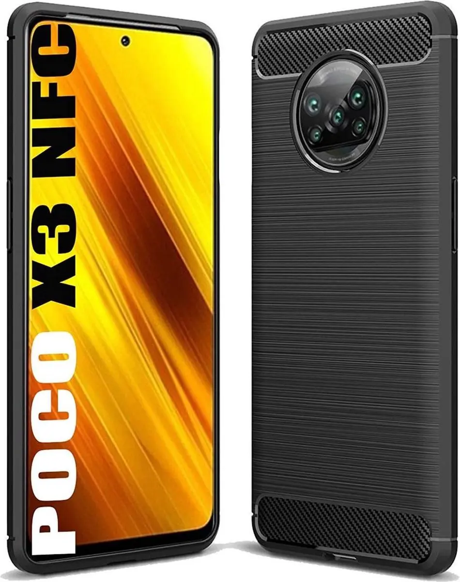 Selected TPU Hoesje Xiaomi Poco X3 - Carbon - Zwart