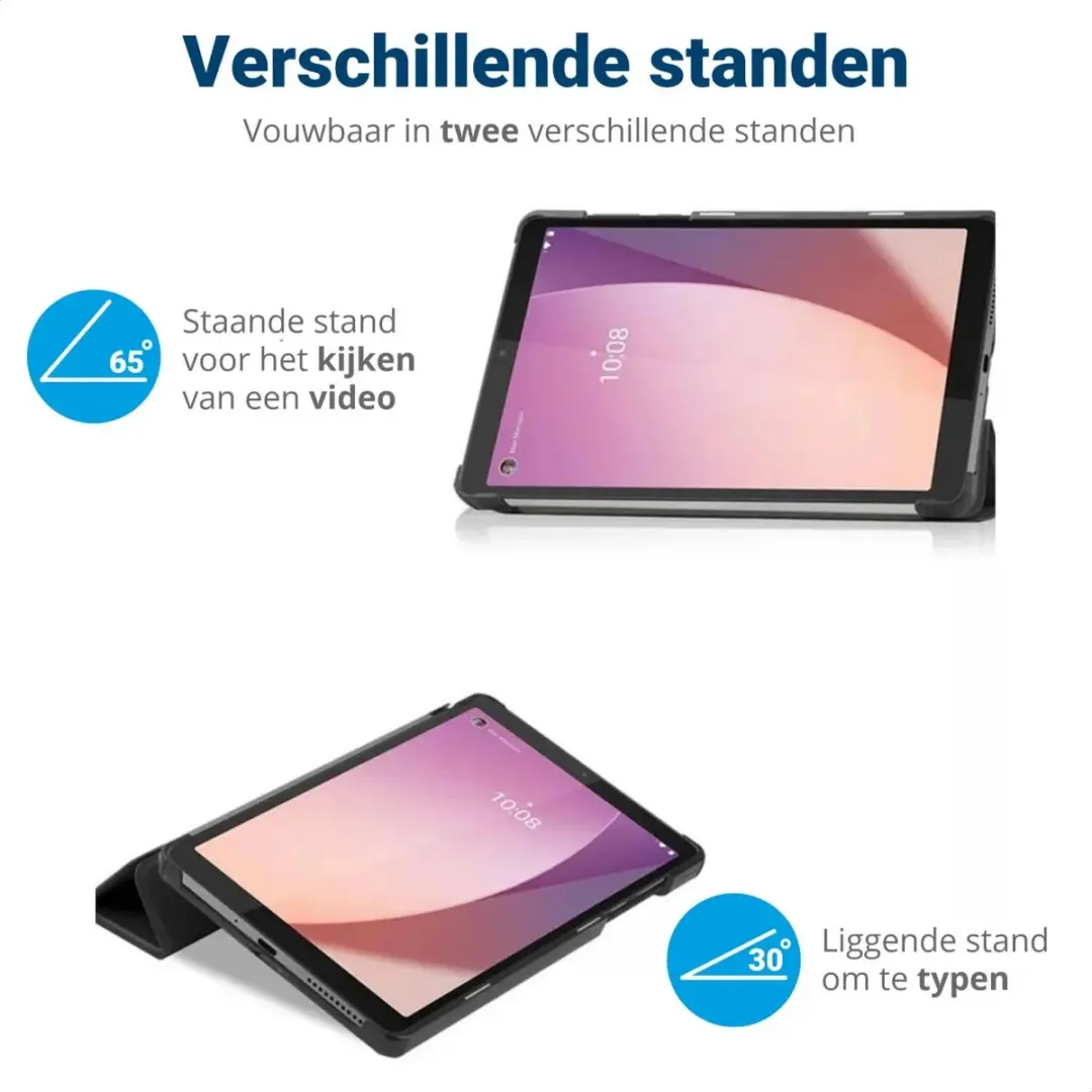 Selected by GSMpunt Lenovo Tab M8 Gen 4 Book Case - Zwart