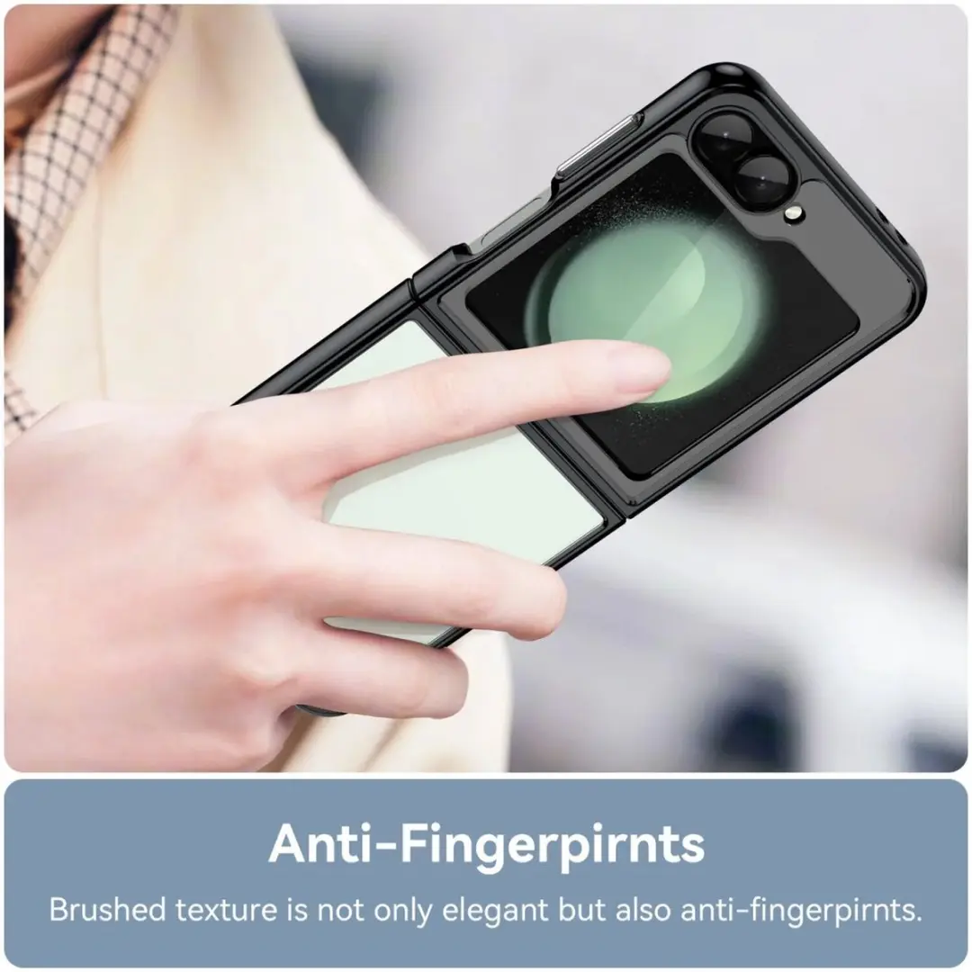 Selected Hoesje Samsung Galaxy Z Flip 6/7 FE - Transparant Zwart