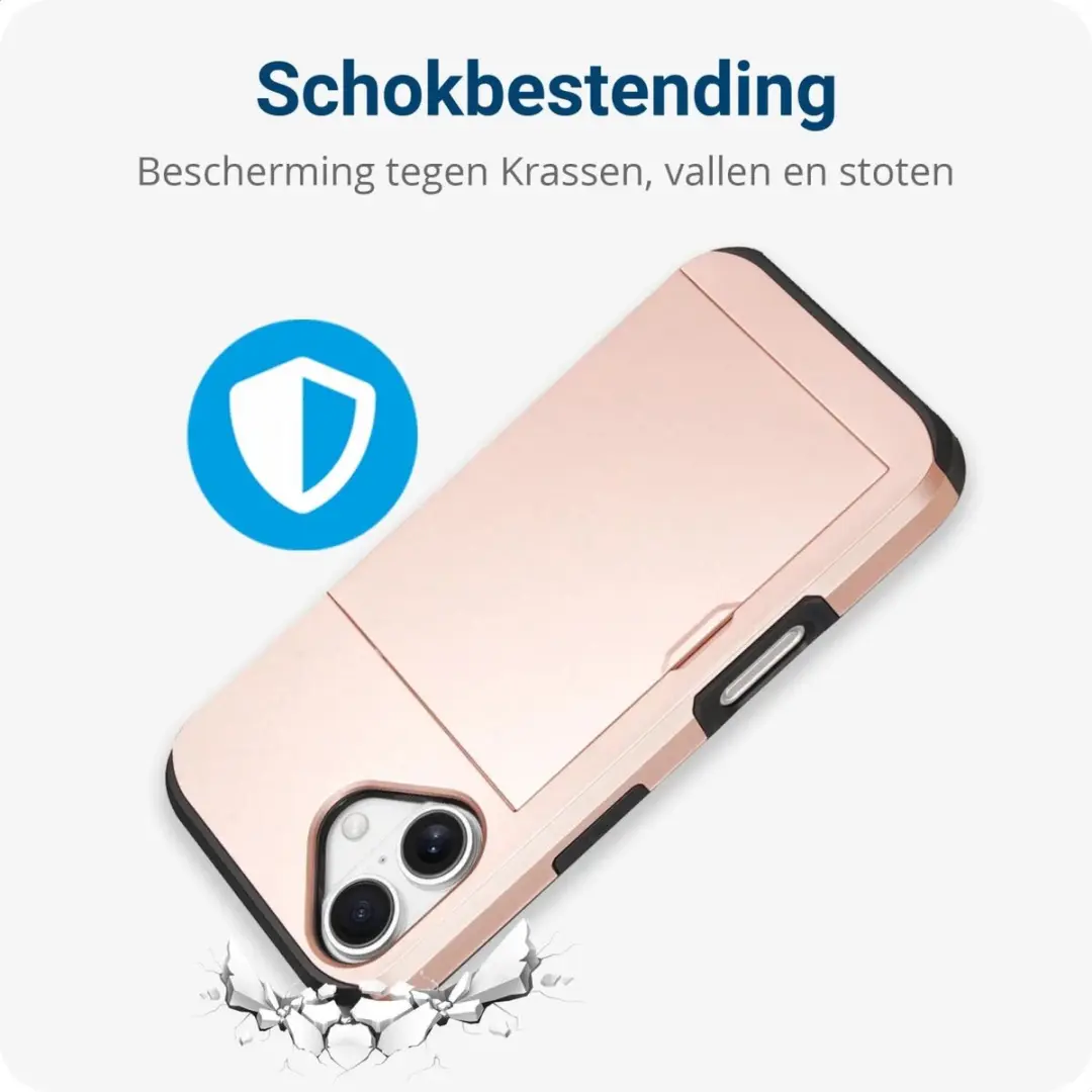 Selected by GSMpunt.nl iPhone 16 Hoesje met Kaarthouder - Roze