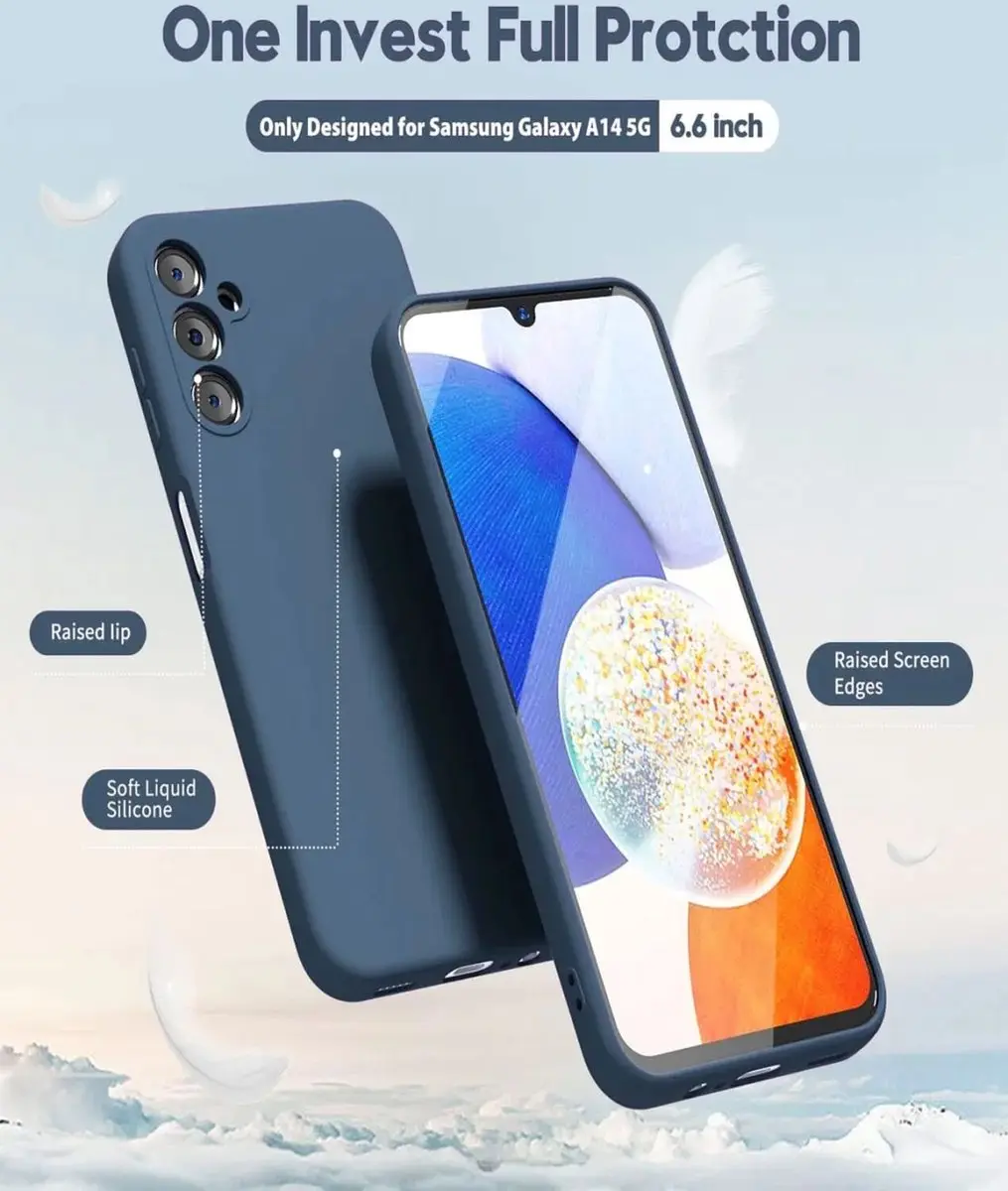 Selected Hoesje Samsung Galaxy A14 - Dun TPU - Donkerblauw