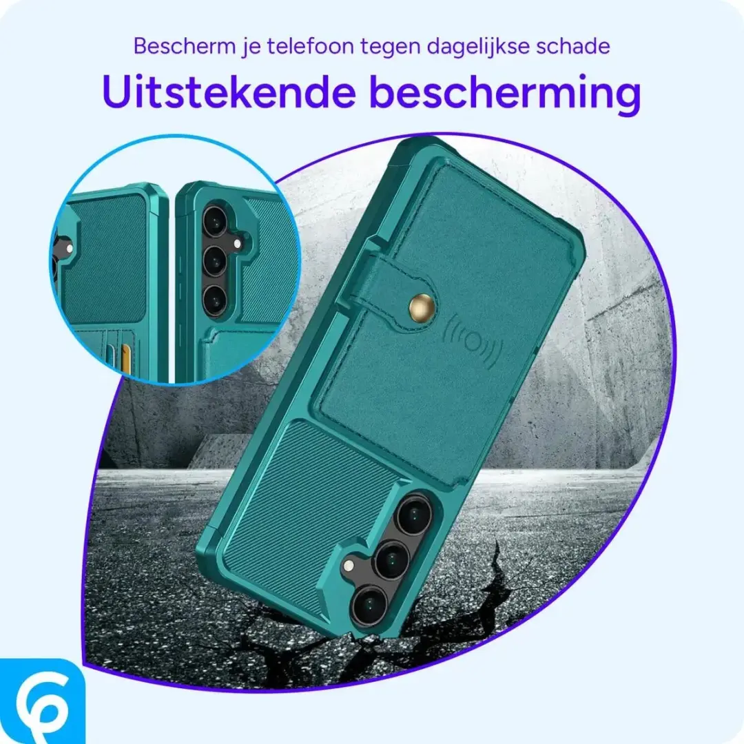 Selected Portemonnee Hoesje Samsung Galaxy A56 - Groen - 4 Pasjes