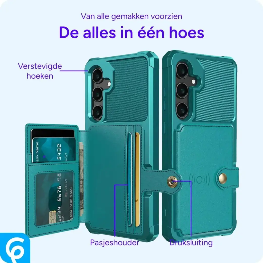 Selected Portemonnee Hoesje Samsung Galaxy A56 - Groen - 4 Pasjes