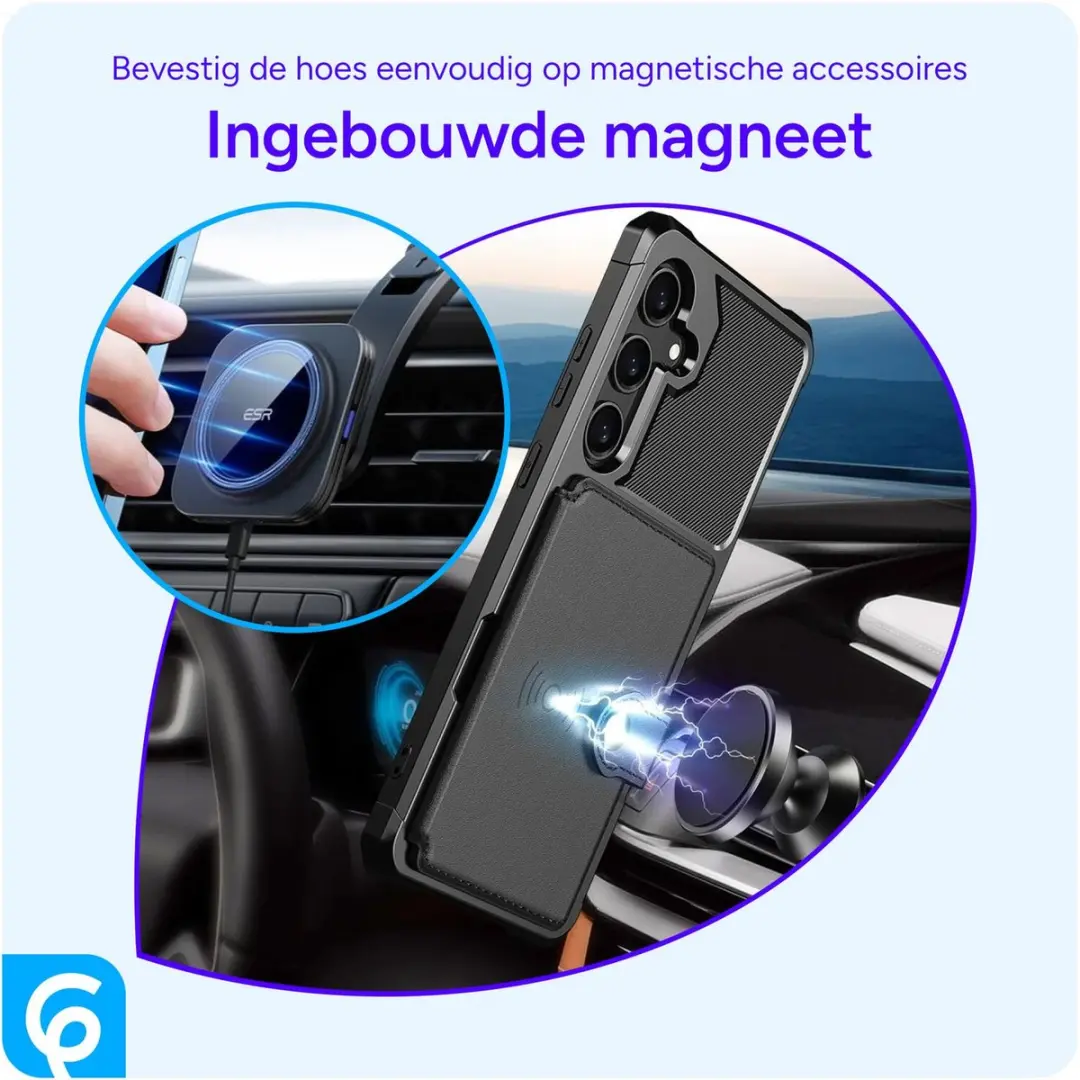 Selected Portemonnee Hoesje Samsung Galaxy S24 Plus - 4 Pasjes - Zwart