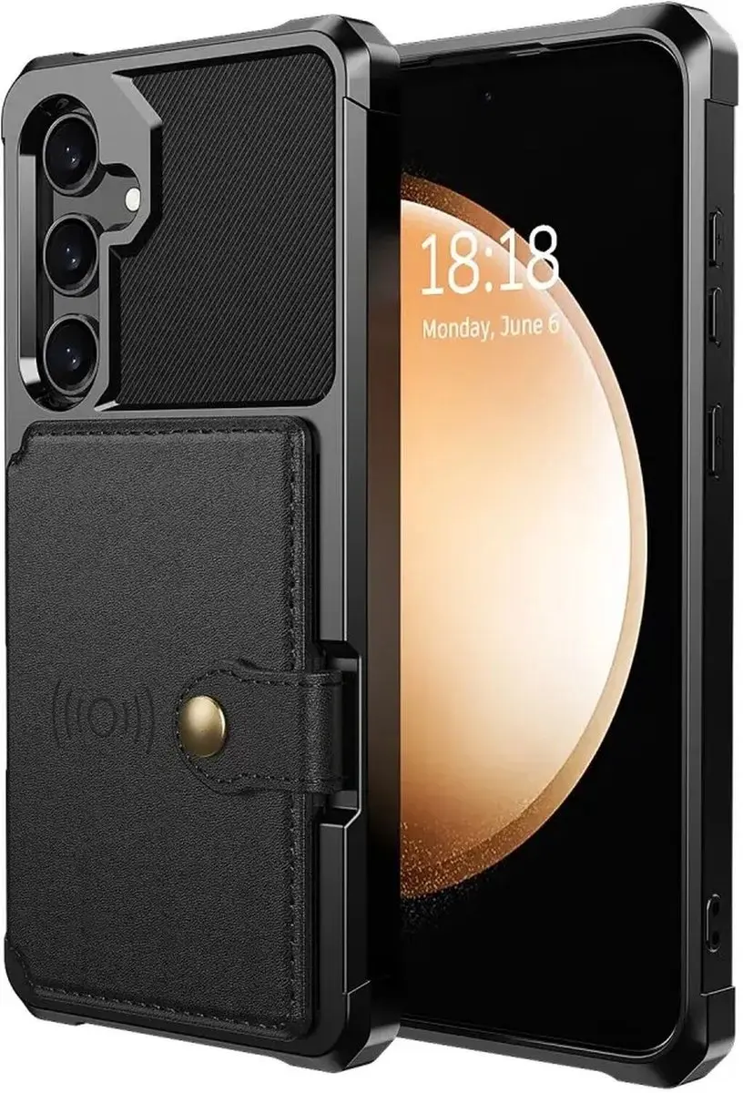 Selected Portemonnee Hoesje Samsung Galaxy S24 Plus - 4 Pasjes - Zwart