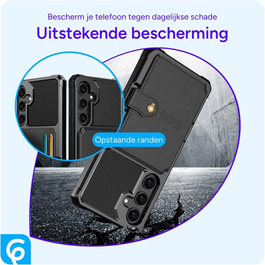 Selected Portemonnee Hoesje Samsung Galaxy S24 Plus - 4 Pasjes - Zwart